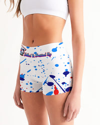 Gaimland Apparel Tatted & Bossed Up Female's Collection- Mid-Rise Yoga Shorts- (KC)